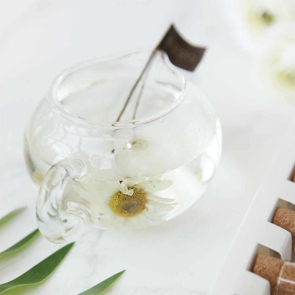 Simple and high-end design Marguerite flower tea stick 5pc set (made in Korea)