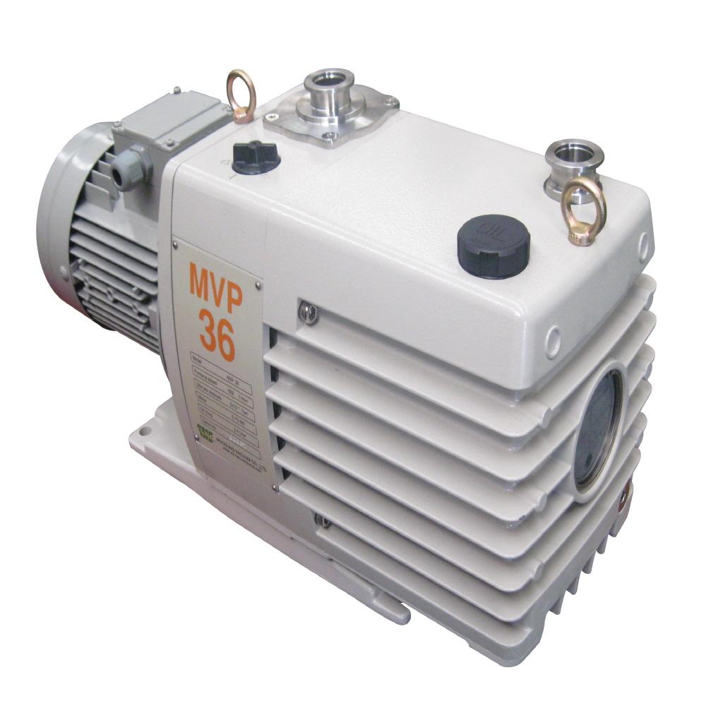 Double stage rotary vane vacuum pump