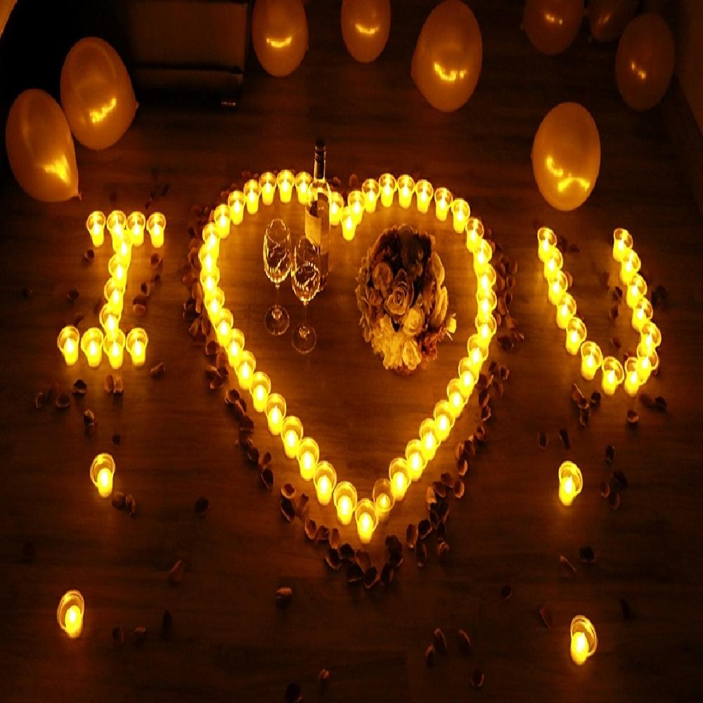 luvhunter LED Candles Set for Proposal Event Party, Luxury Type