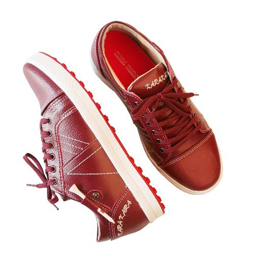 KARAKARA Spike-less Golf Shoes, KR-401 Burgundy