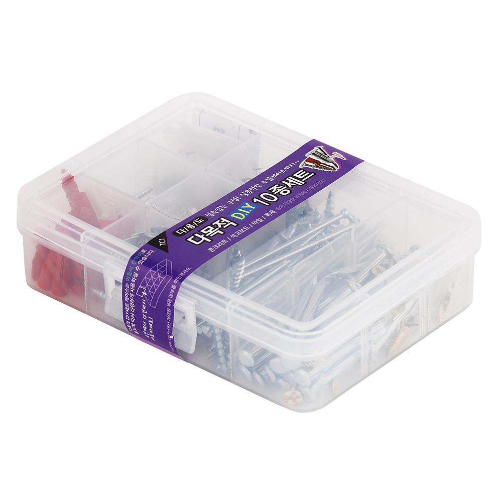 MYTOW Multipurpose DIY 10 Screw Types Set - 10 x 15 x 4 cm 290 Screws Each per 1 set