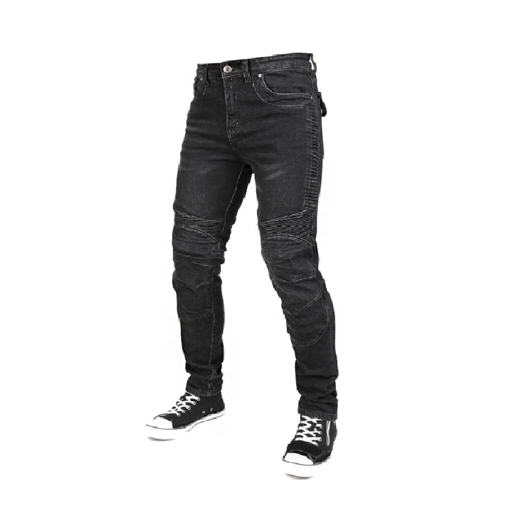 BBJ JEDI R Rider Black Jean Unique Design Skinny Denim Hip / Knee Pad Fashion