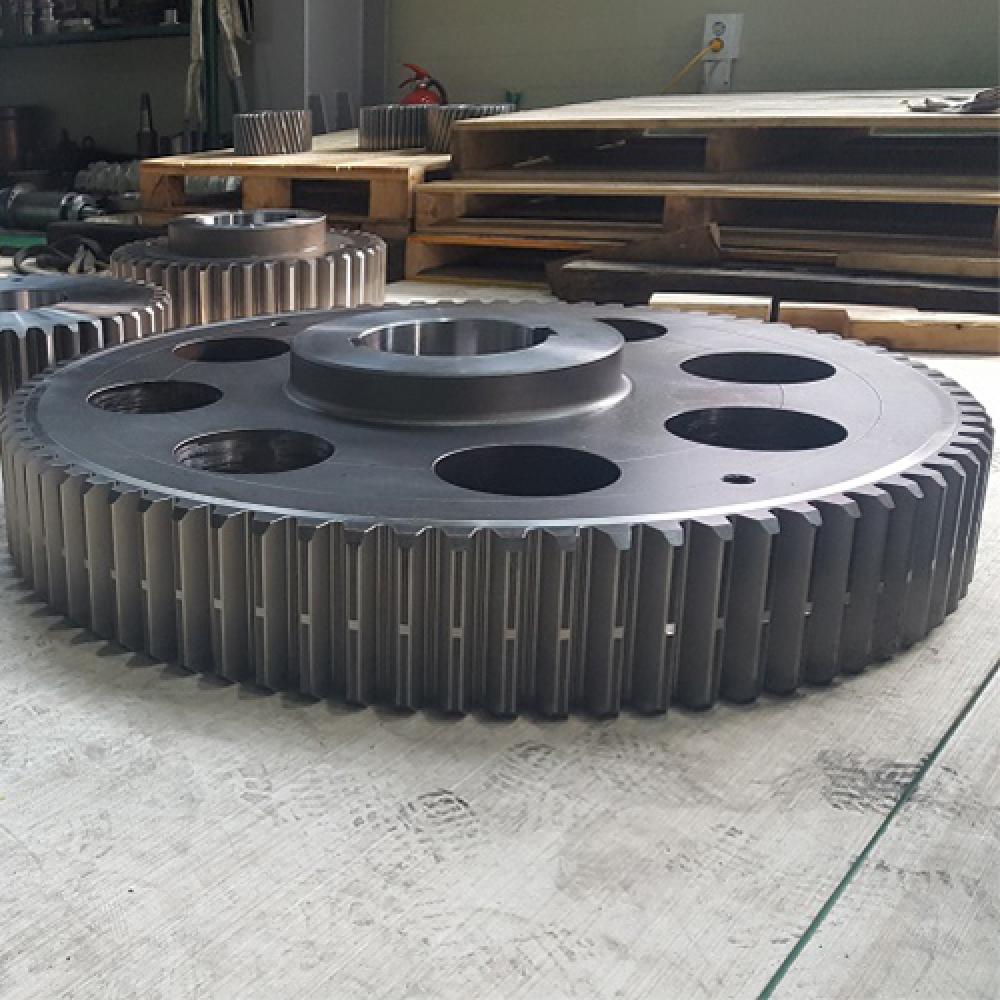 SPUR GEAR even though two axes are in parallel but only one gear interlocks on the other gear