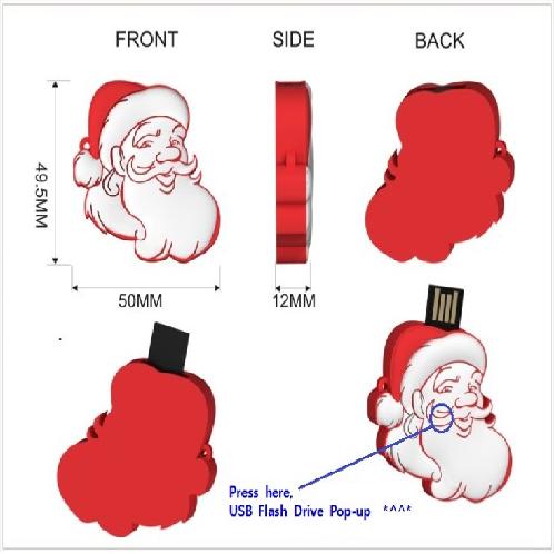 Santa Claus Pop-up USB Flash Drive