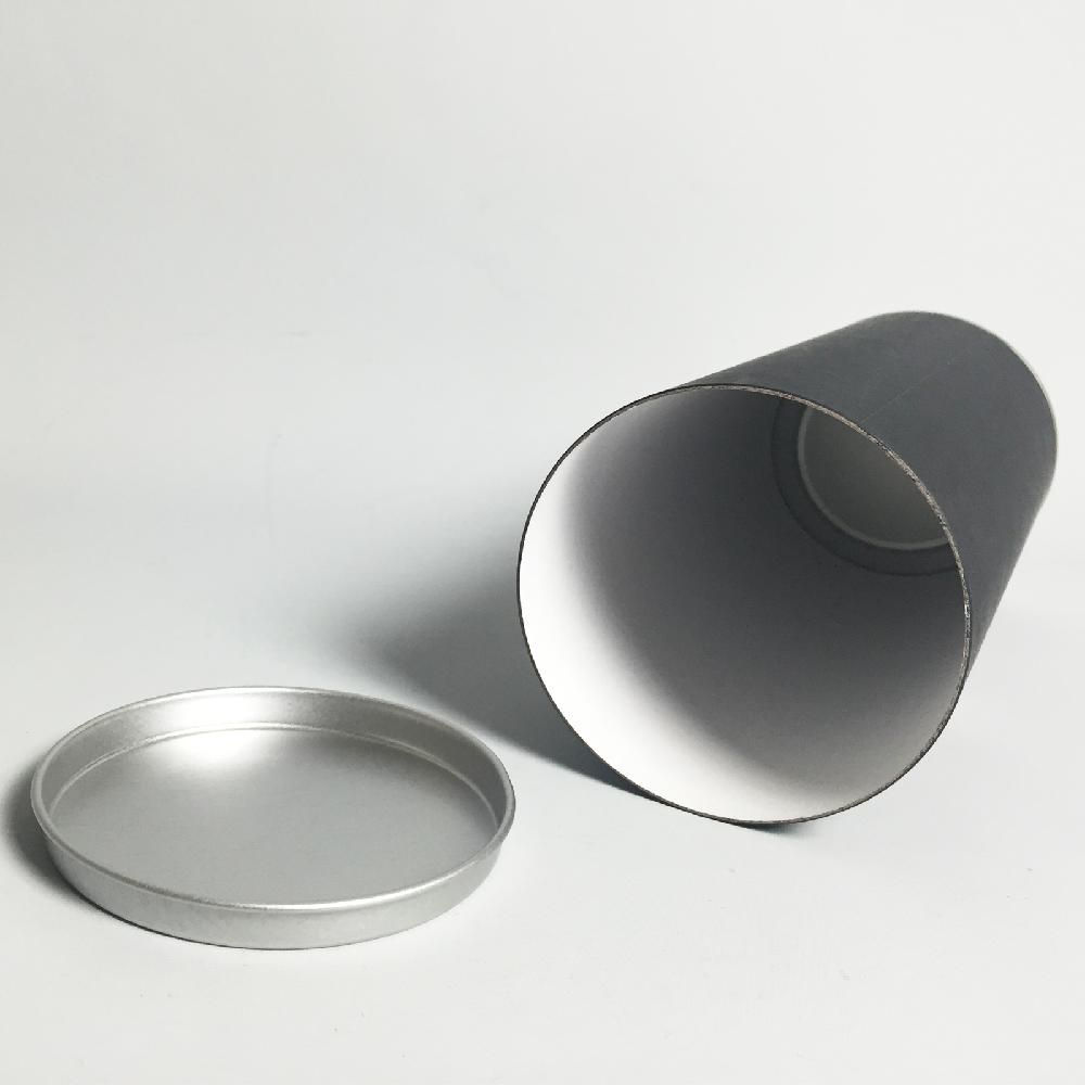 Tin-cap paper tube 100x240(Black)_Tea Coffee Apparel Packing Box Cylinder Gift Box Wrapping Supplies