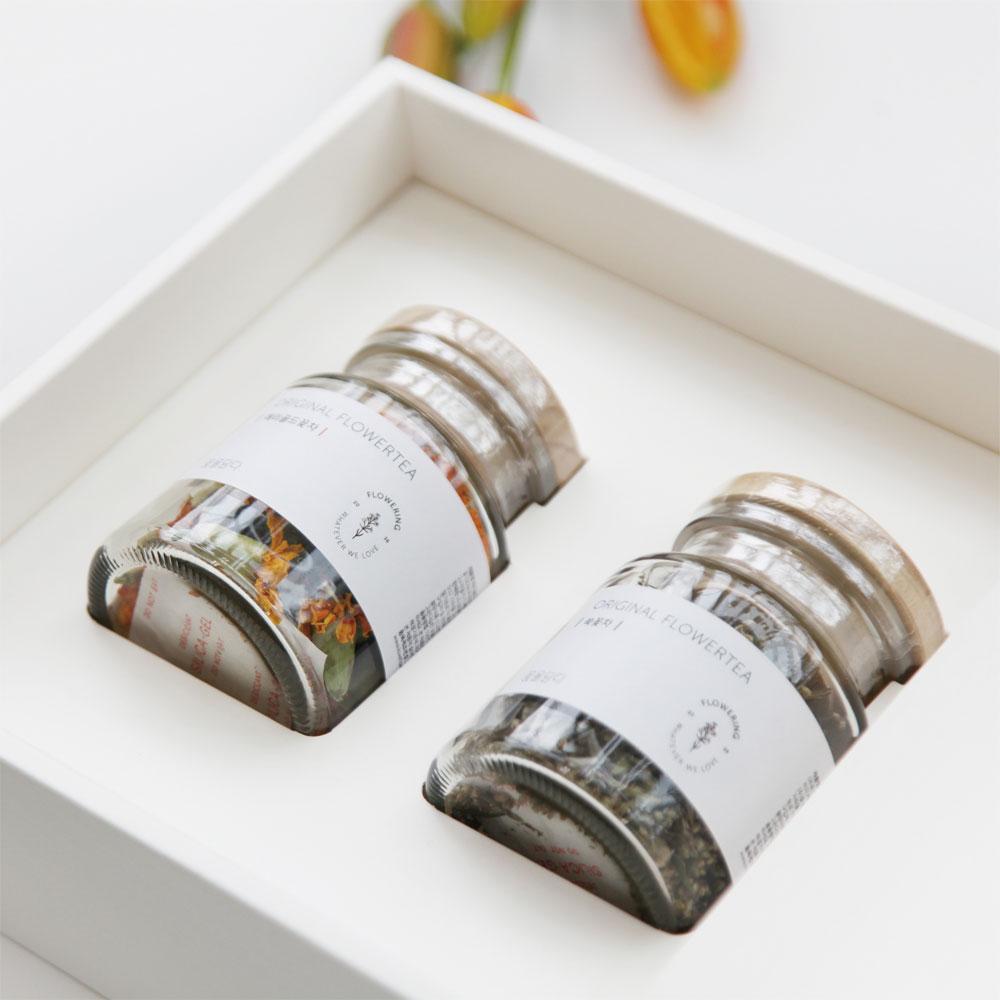 Simple and high-end design Original Flowertea(2pc) Gift Set (made in Korea)