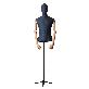 full image BONES Male Torso Mannequin Stand