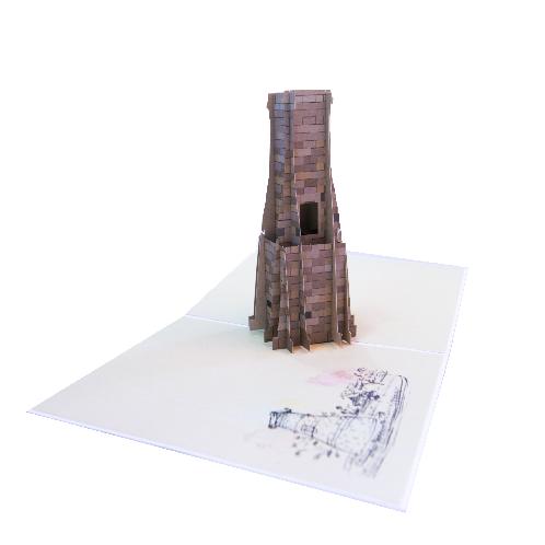 Korean Style PopupCard  Cheomseongdae 2 | Korean Style Cards,3D Popup Cards,Popup Cards,3D Cards,