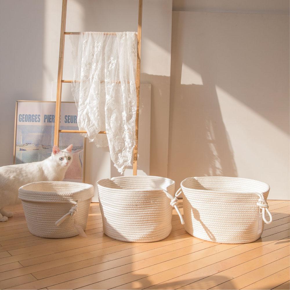 White cotton Basket