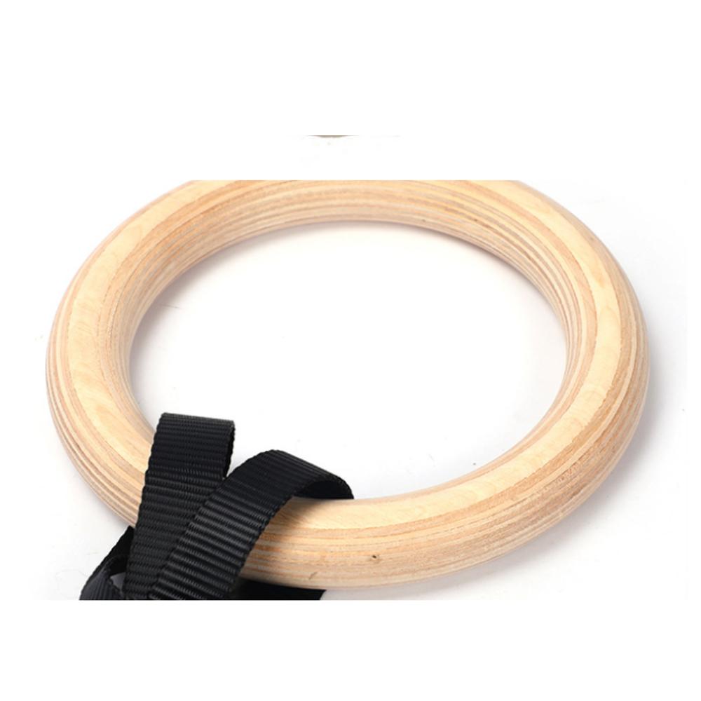 DODAM Factory Supply Wooden Gymnastic Rings With Adjustable Straps 2 buyers