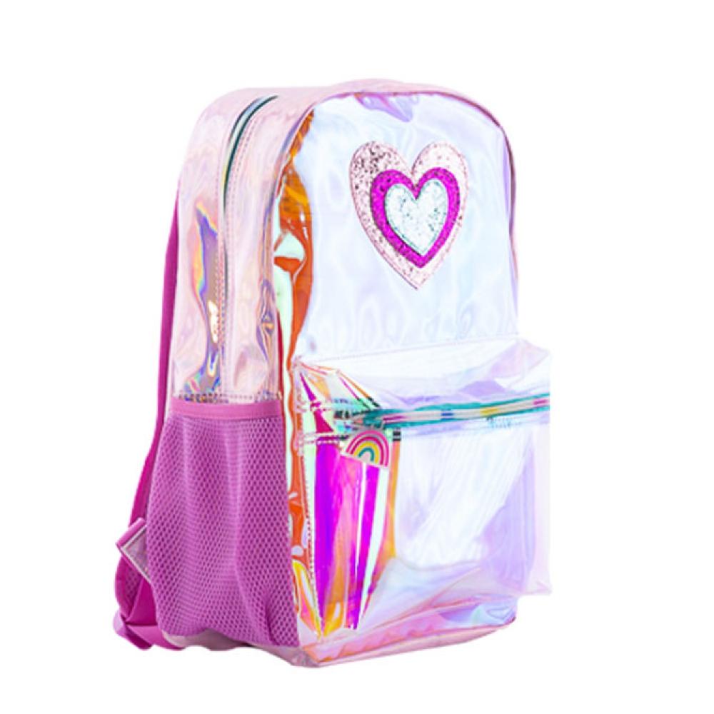 oddbiTwilight Clear Hologram Heart Bag