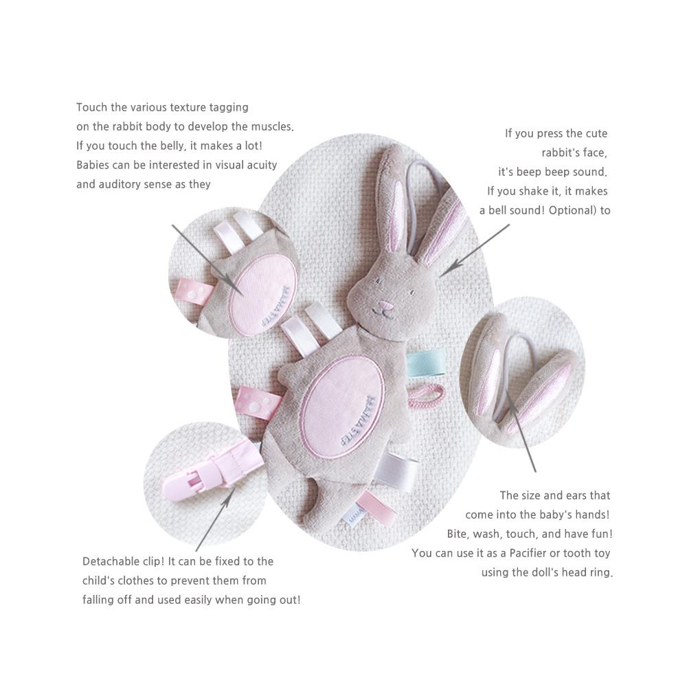 Portable mini sensory comfort "rabbit doll" - a regular opp packaged product( Bell sound)