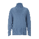 full image Premium pure cashmere100 colorblock turtleneck - Misty blue