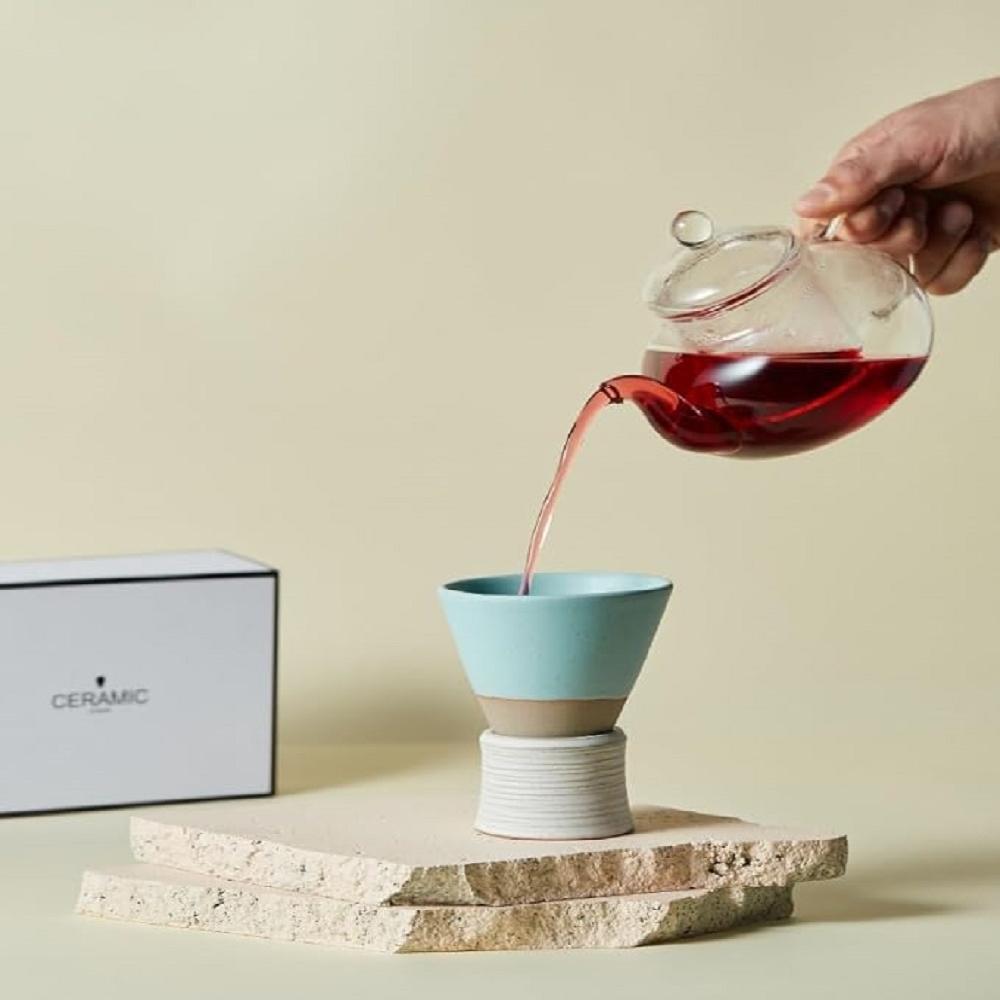 Shining People Korean Traditional Ceramic Premium Tea Cup (1EA) - Multi Use, Coffee cup, No Handles,