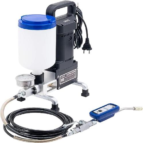 CRACK.Q Singl-Line Injection Pump ALPHA-1000 V24, Grouting Gun Epoxy Urethane Injection Pump for Wat | CRACK.Q Singl-Line Injection Pump, ALPHA-1000 V24, Grouting Gun, Epoxy Urethane Injection Pump, Waterproofing, Concrete Wall Repair, AC 110V, Lightweight (6.5kg / 14.3 LB), Precise Injection, Construction Equipment
