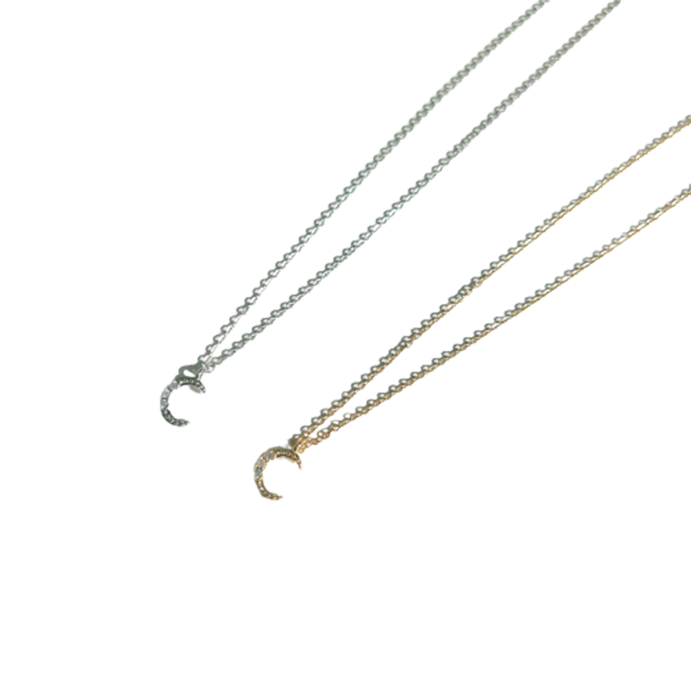 Crescent moon necklace(2 colors)