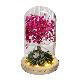 full image LED Pink Fog Glass Dome Mood Light Lovely Color