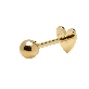 detail image2 GOLD CZ 4PRONG HEAD / HEART INTERNAL THREAD BODY PIERCING & EARRING
