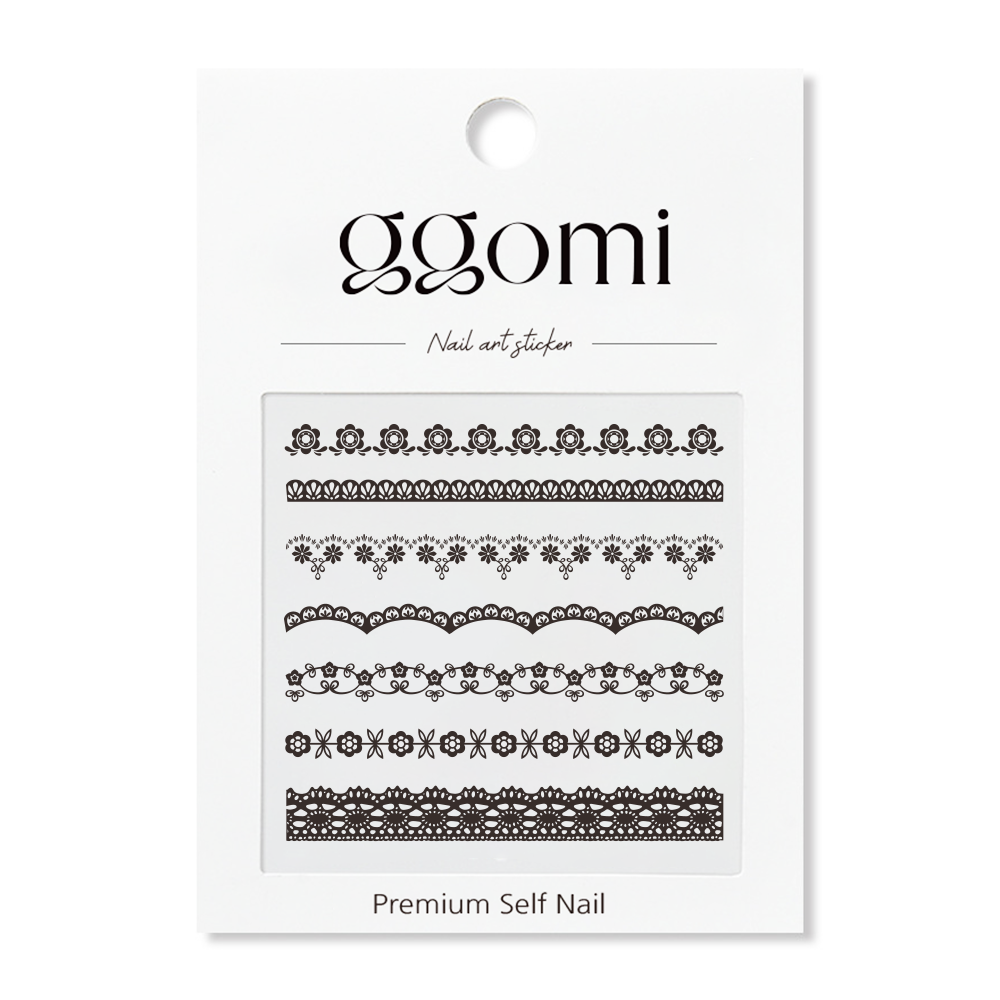 ggomi Nail Art Sticker Trendy Design 2D DIY Décor Easy Home Beauty Care OEM ODM Custom Salon Quality