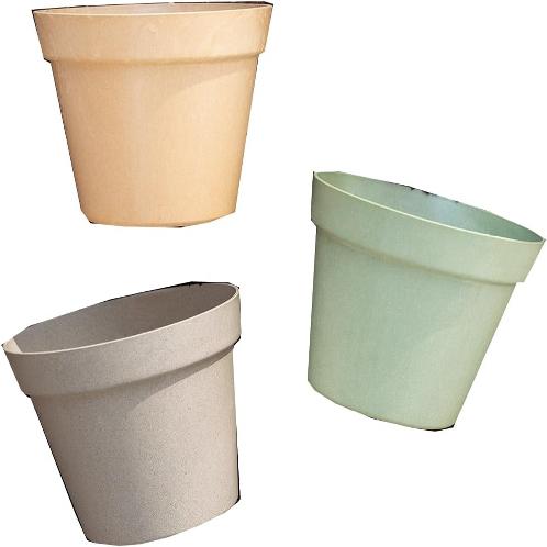 Freefactory Flower Plant Pot with Drainage Holes and Saucer Tray(Large/Ivory)