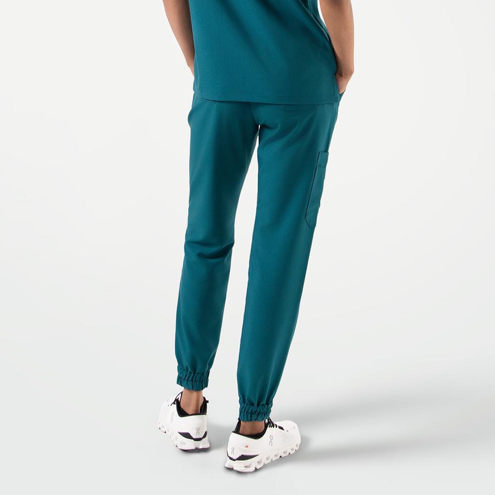 Women's-StrechFit-Jogger-Scrub-Pants-Ocean-Teal